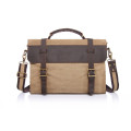 China Factories Wholesale Genuine Leather Canvas Computer Bags Files Handbags For Man